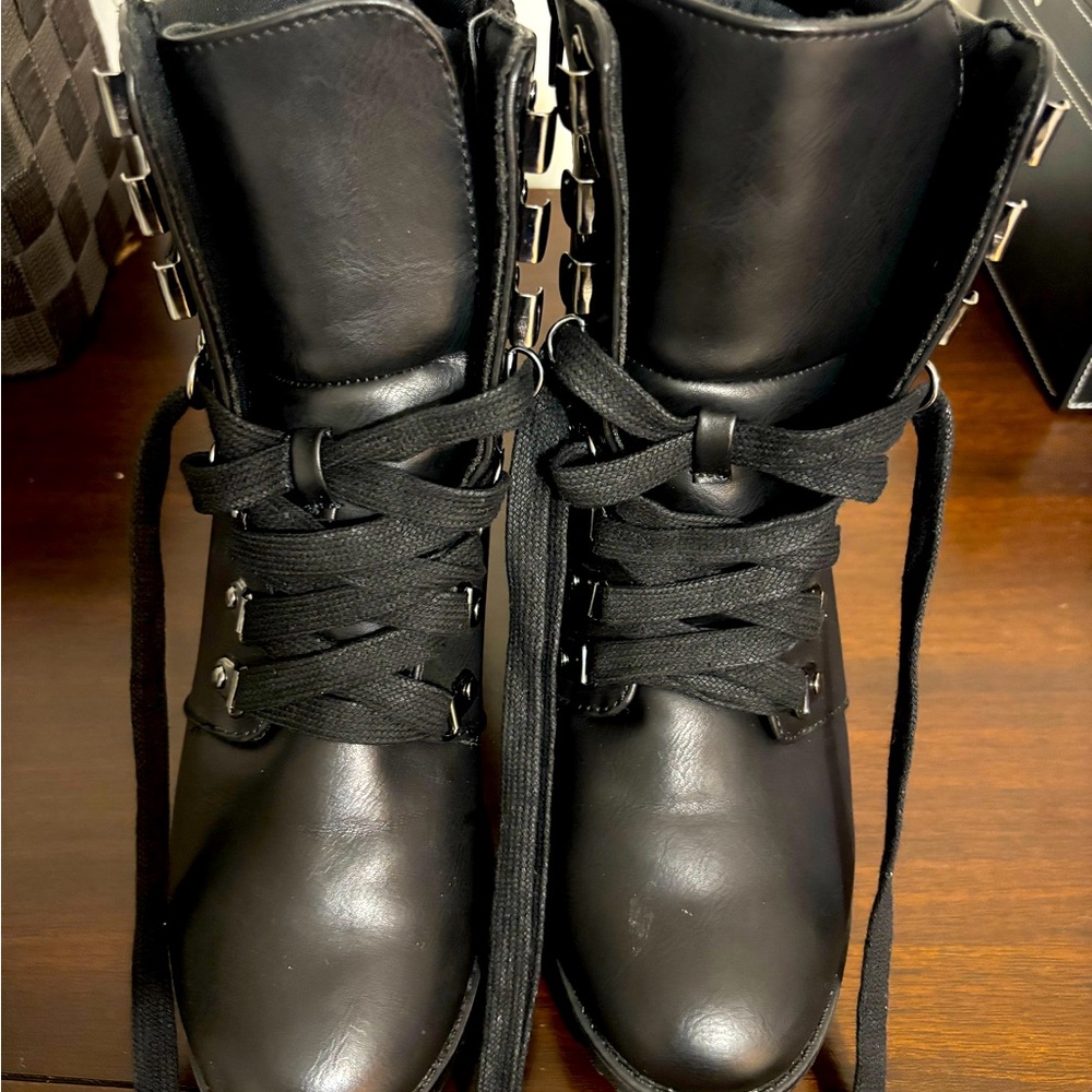 Women's Black MIA lace up boots